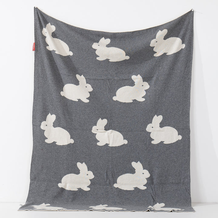 Kinder Kuscheldecke / Tagesdecke - Gestrickte Rabbit 02