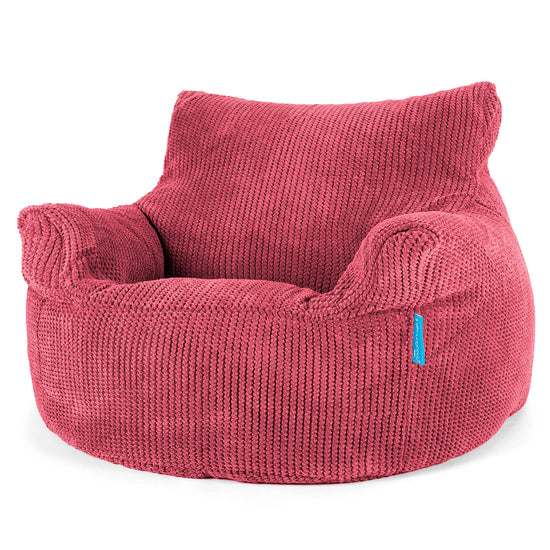 Kindersessel Sitzsack 3-8 jahren - Pom-Pom Pastellrot 01