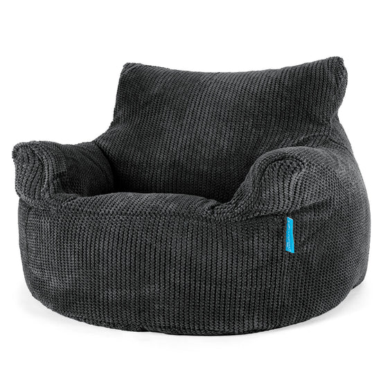 Kindersessel Sitzsack 3-8 jahren - Pom-Pom Schwarz 01