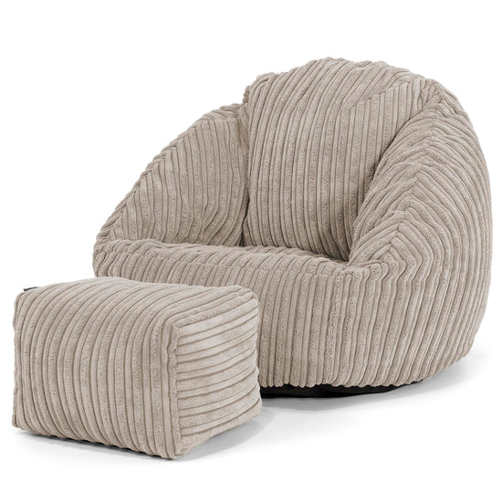 Bubble Kinder-Sitzsack Sessel 1-3 jahren - Cord Nerzfarben_02