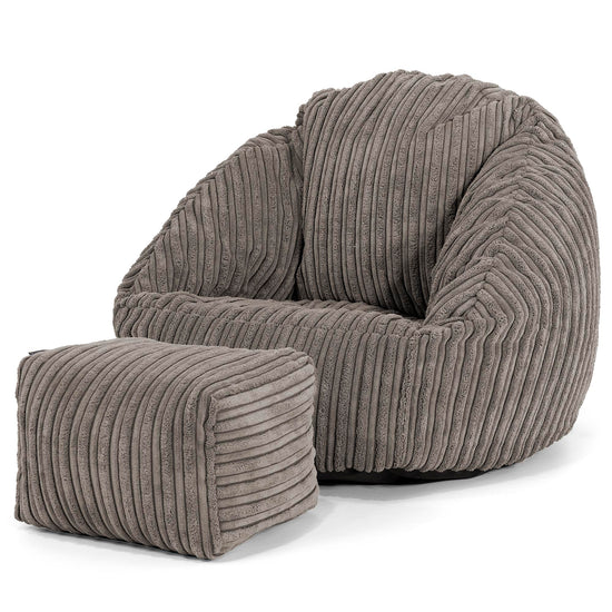 Bubble Kinder-Sitzsack Sessel 1-3 jahren - Cord Graphitgrau_02