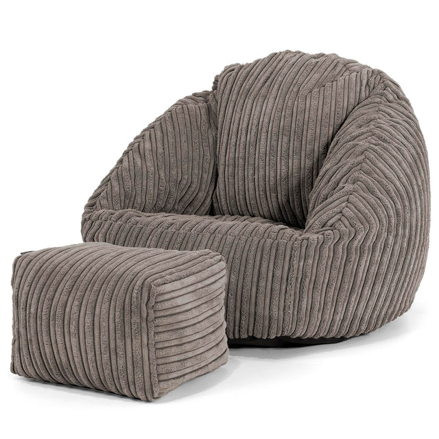 Bubble Kinder-Sitzsack Sessel 1-3 jahren - Cord Graphitgrau_02