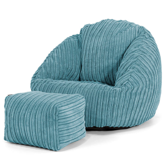 Bubble Kinder-Sitzsack Sessel 1-3 jahren - Cord Türkis_02