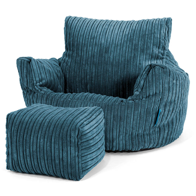 Klein Kindersessel Sitzsack 1-3 jahren - Cord Marineblau_02