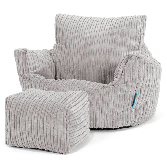 Klein Kindersessel Sitzsack 1-3 jahren - Cord Silber_02