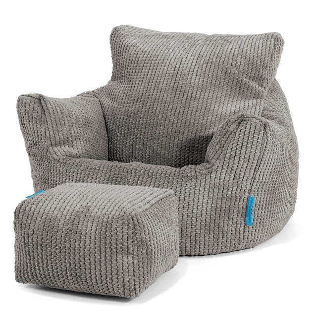 Klein Kindersessel Sitzsack 1-3 jahren - Pom-Pom Anthrazit_02