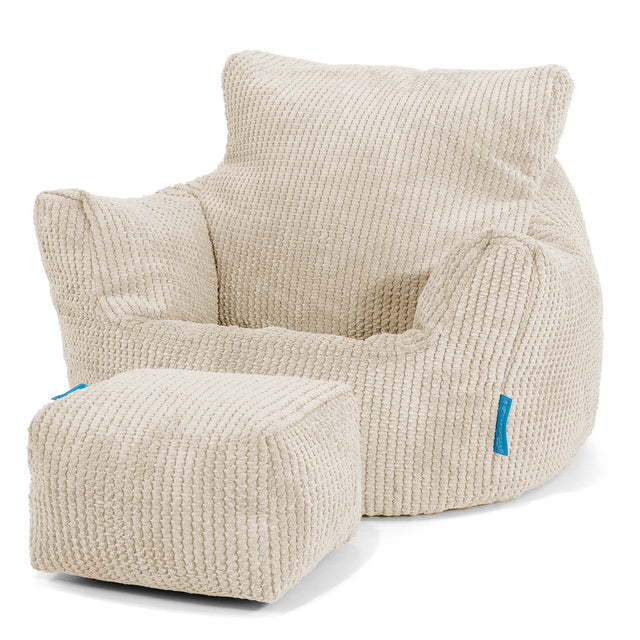 Klein Kindersessel Sitzsack 1-3 jahren - Pom-Pom Creme_02
