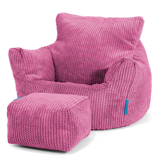 Klein Kindersessel Sitzsack 1-3 jahren - Pom-Pom Pink_02