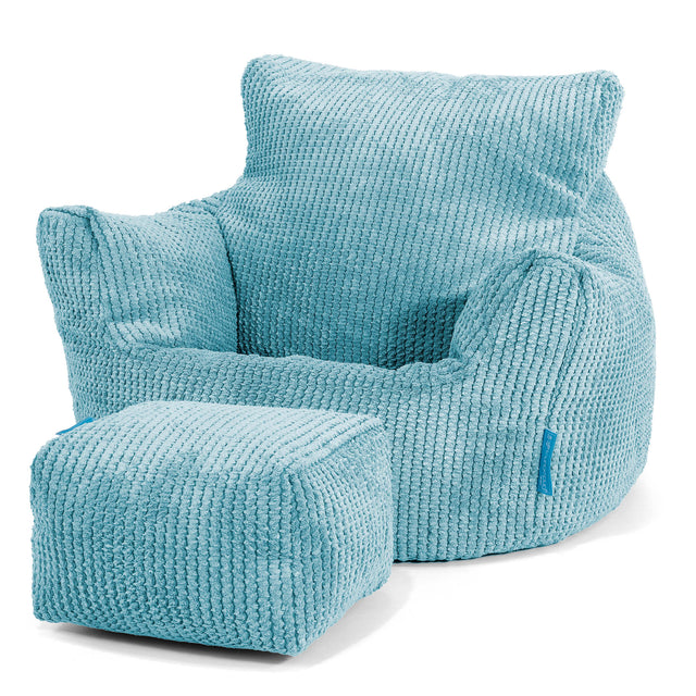 Klein Kindersessel Sitzsack 1-3 jahren - Pom-Pom Türkis_02