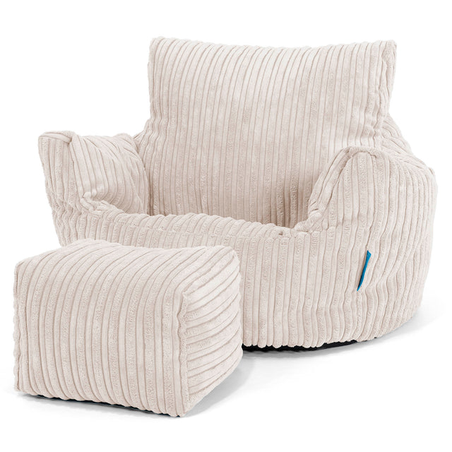 Klein Kindersessel Sitzsack 1-3 jahren - Cord Elfenbein_02