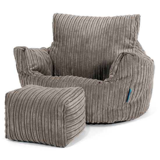 Klein Kindersessel Sitzsack 1-3 jahren - Cord Graphitgrau_02