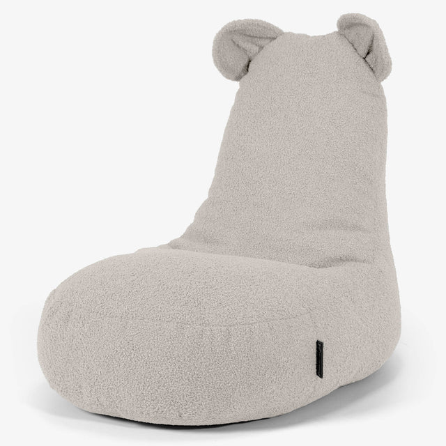 Kindersitzsack Tierform Bär 2-6 Jahre - Bouclé Elfenbein 01
