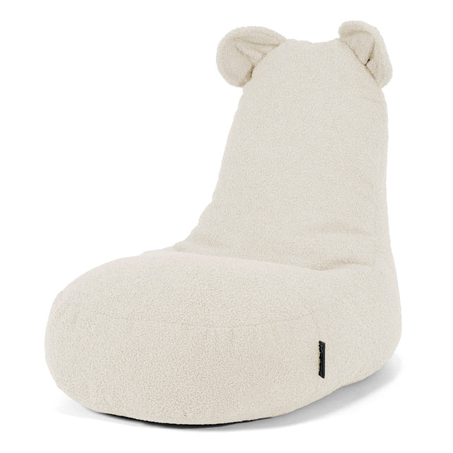Kindersitzsack Tierform Bär 2-6 Jahre - Bouclé Elfenbein 01