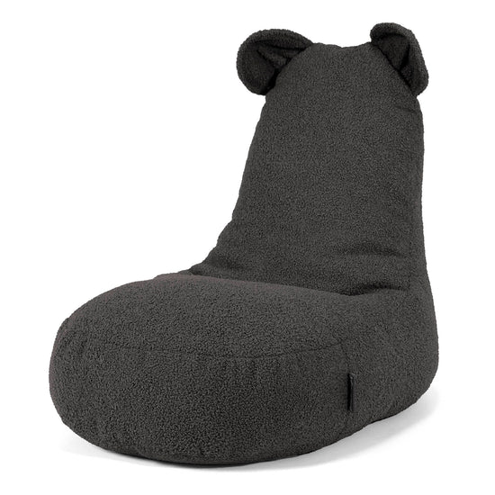 Kindersitzsack Tierform Bär 2-6 Jahre - Bouclé Graphitgrau 01