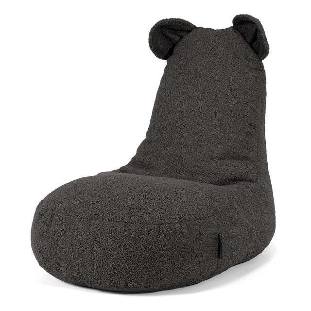 Kindersitzsack Tierform Bär 2-6 Jahre - Bouclé Graphitgrau 01