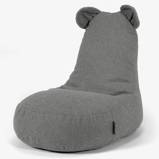 Kindersitzsack Tierform Bär 2-6 Jahre - Bouclé Grau 01