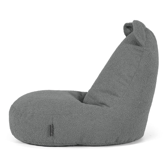 Kindersitzsack Tierform Bär 2-6 Jahre - Bouclé Grau 02