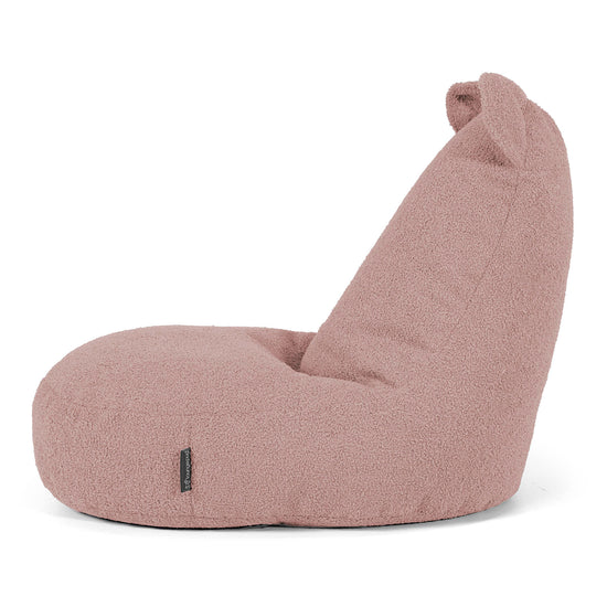 Kindersitzsack Tierform Bär 2-6 Jahre - Bouclé Pink 02