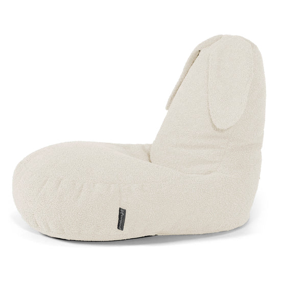 Kindersitzsack Tierform Hase 2-6 Jahre - Bouclé Elfenbein 02