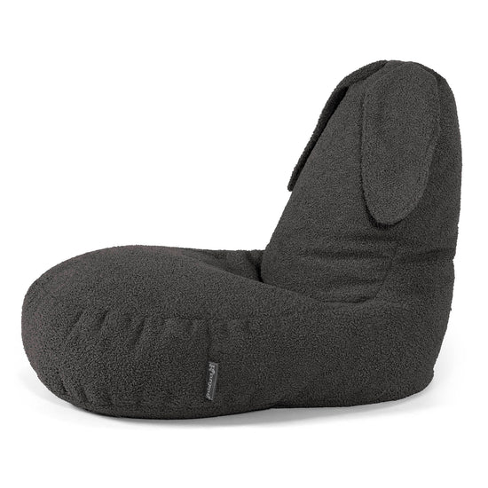 Kindersitzsack Tierform Hase 2-6 Jahre - Bouclé Graphitgrau 02