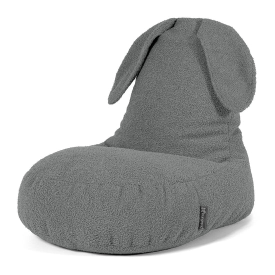 Kindersitzsack Tierform Hase 2-6 Jahre - Bouclé Grau 01