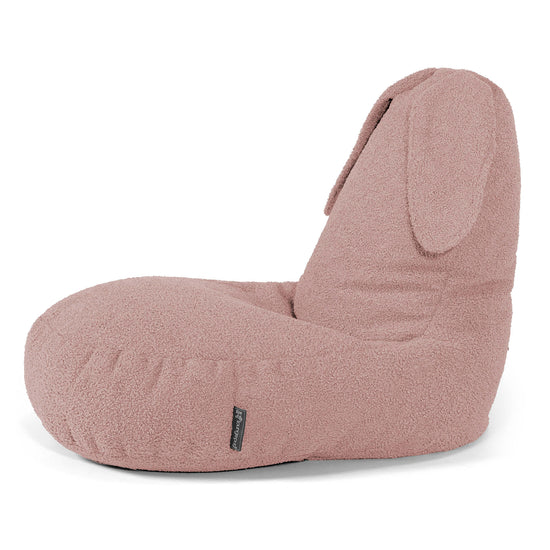 Kindersitzsack Tierform Hase 2-6 Jahre - Bouclé Pink 02