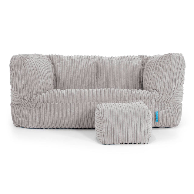 Kindersofa Albert 2-6 jahren - Cord Silber_02