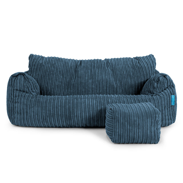 Josephine Sitzsack Sofa für Kinder 1-5 Jahre - Cord Marineblau_02