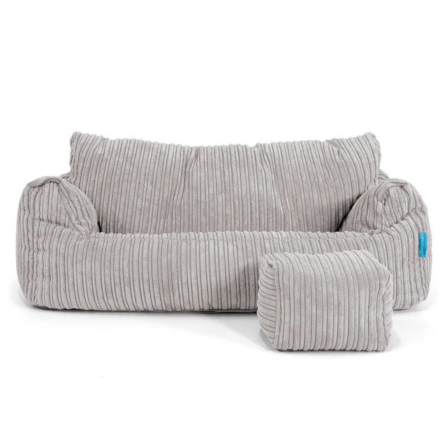 Josephine Sitzsack Sofa für Kinder 1-5 Jahre - Cord Silber_02