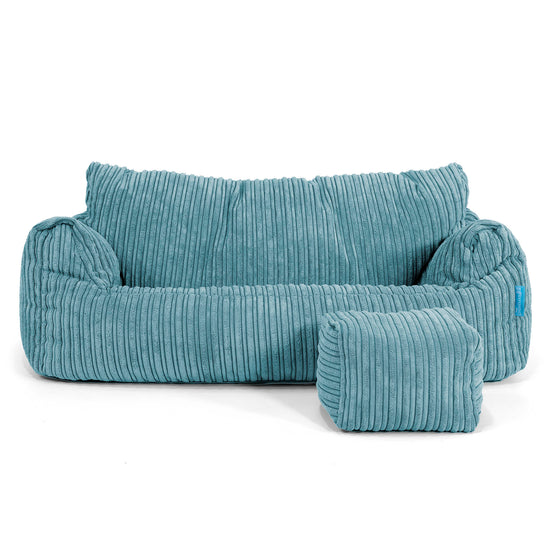 Josephine Sitzsack Sofa für Kinder 1-5 Jahre - Cord Türkis_02