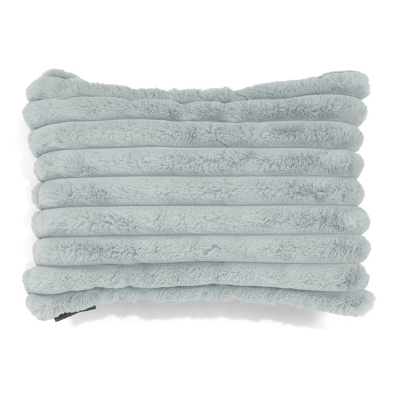 Dekokissen / Sofa Kissenbezug 35 x 50cm - Ultra Plüsch Cord Taubenblau 01