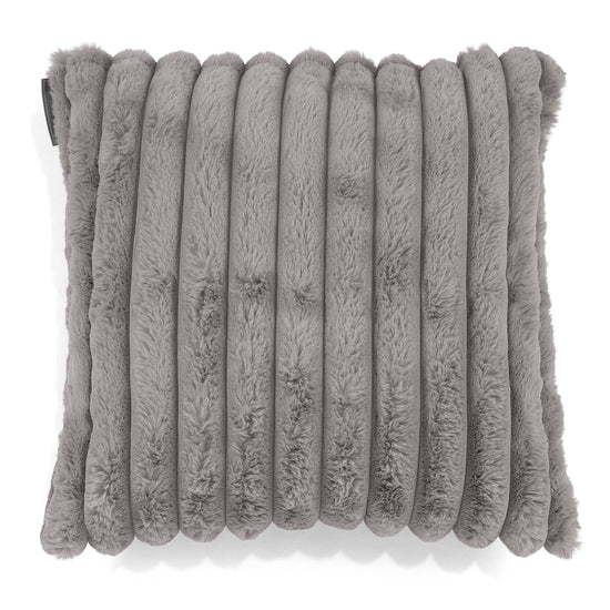Dekokissen / Sofa Kissenbezug 47 x 47cm - Ultra Plüsch Cord Grau 01