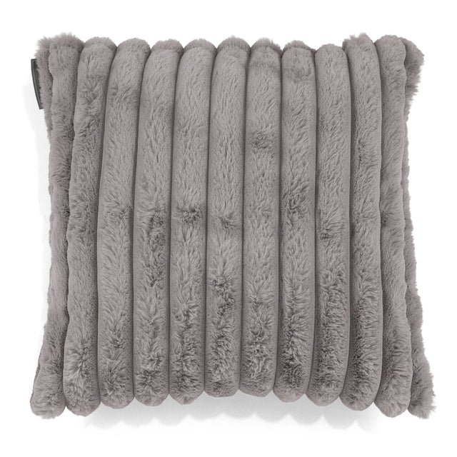 Dekokissen / Sofa Kissenbezug 47 x 47cm - Ultra Plüsch Cord Grau 01