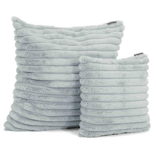 Dekokissen / Sofa Kissenbezug 47 x 47cm - Ultra Plüsch Cord Taubenblau 02