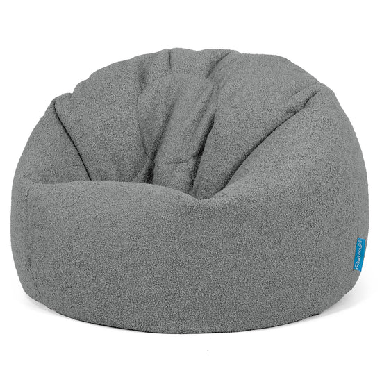 Klassicher Kindersessel Sitzsack 1-5 jahren - Bouclé Grau_01