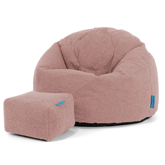 Klassicher Kindersessel Sitzsack 1-5 jahren - Bouclé Pink_02