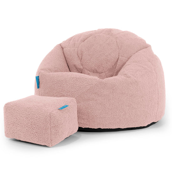 Klassicher Kindersessel Sitzsack 1-5 jahren - Bouclé Pink_02