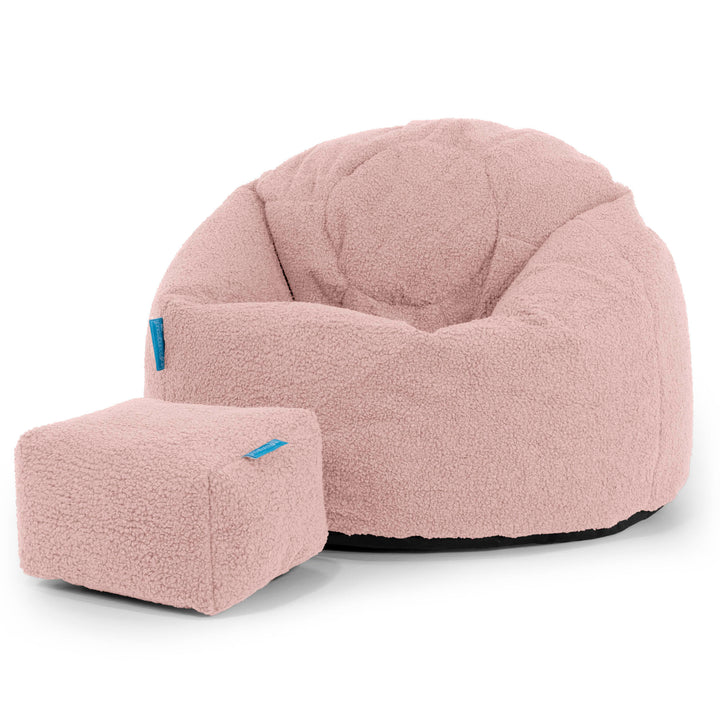 Klassicher Kindersessel Sitzsack 1-5 jahren - Bouclé Pink_02