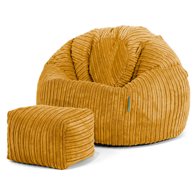 Klassicher Kindersessel Sitzsack 1-5 jahren - Cord Goldhonig 02