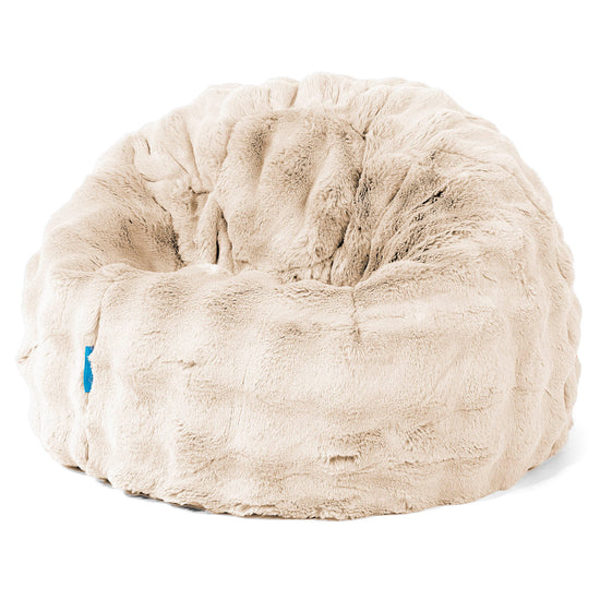 Klassicher Kindersessel Sitzsack 1-5 jahren - Bubble Pelz Creme 01