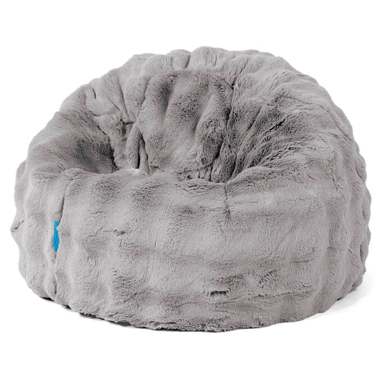 Klassicher Kindersessel Sitzsack 1-5 jahren - Bubble Pelz Grau 01