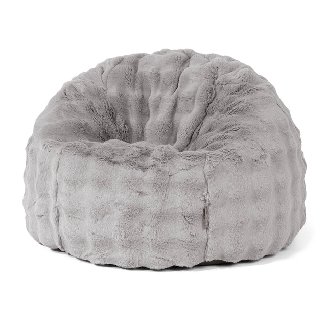 Klassischer Sitzsack Sessel - Bubble Pelz Grau 01