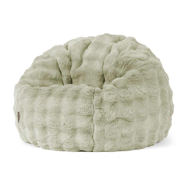 Klassischer Sitzsack Sessel - Bubble Pelz Salbeigrün 01