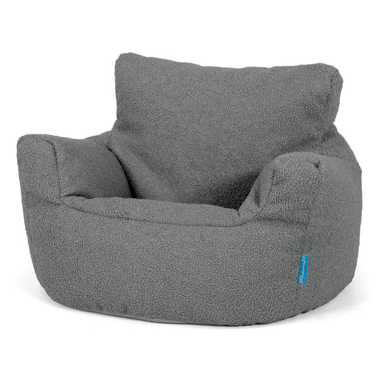 Klein Kindersessel Sitzsack 1-3 jahren - Bouclé Grau_01