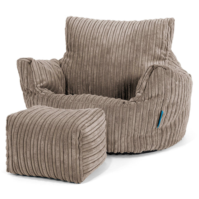 Klein Kindersessel Sitzsack 1-3 jahren - Cord Beigegrau 02