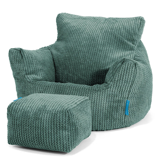 Klein Kindersessel Sitzsack 1-3 jahren - Pom Pom Moosgrun 02