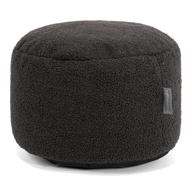 Kleiner Fußhocker - Bouclé Graphitgrau 01