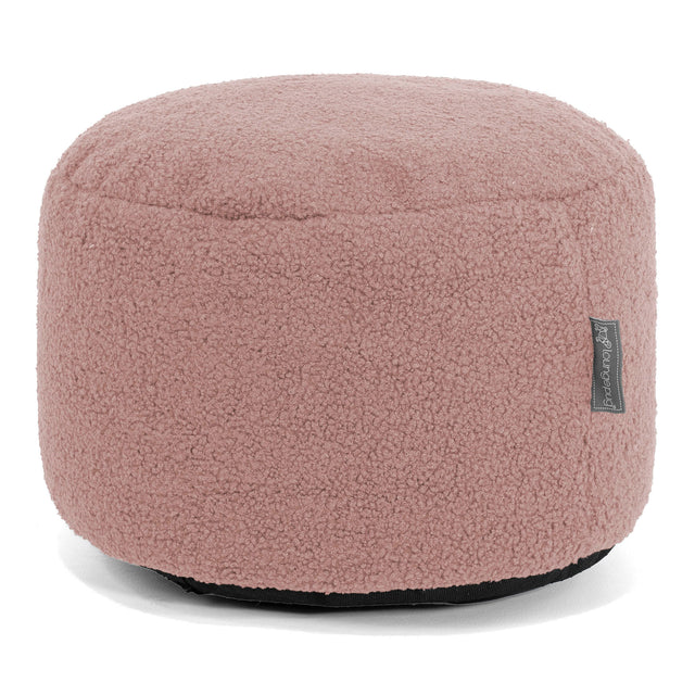 Kleiner Fußhocker - Bouclé Pink 01
