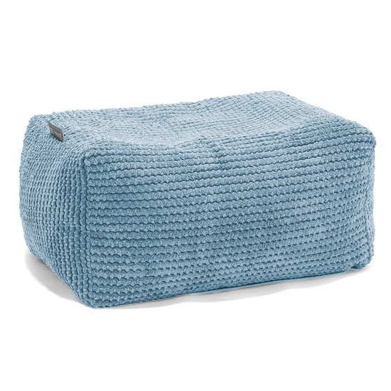 Kleiner Fußhocker - Pom-Pom Himmelblau 01