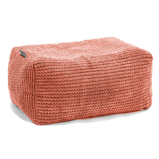 Kleiner Fußhocker - Pom-Pom Kürbisorange 01